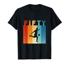 Fifty 50Th Birthday Soccer Goalkeeper T-Shirt - Graphic Print Unisex