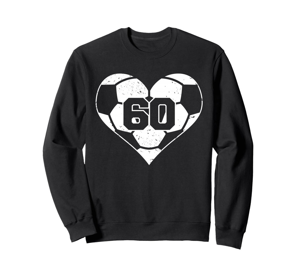Soccer Heart Number 60 Jersey Sports Sweatshirt - Unique Graphic Unisex