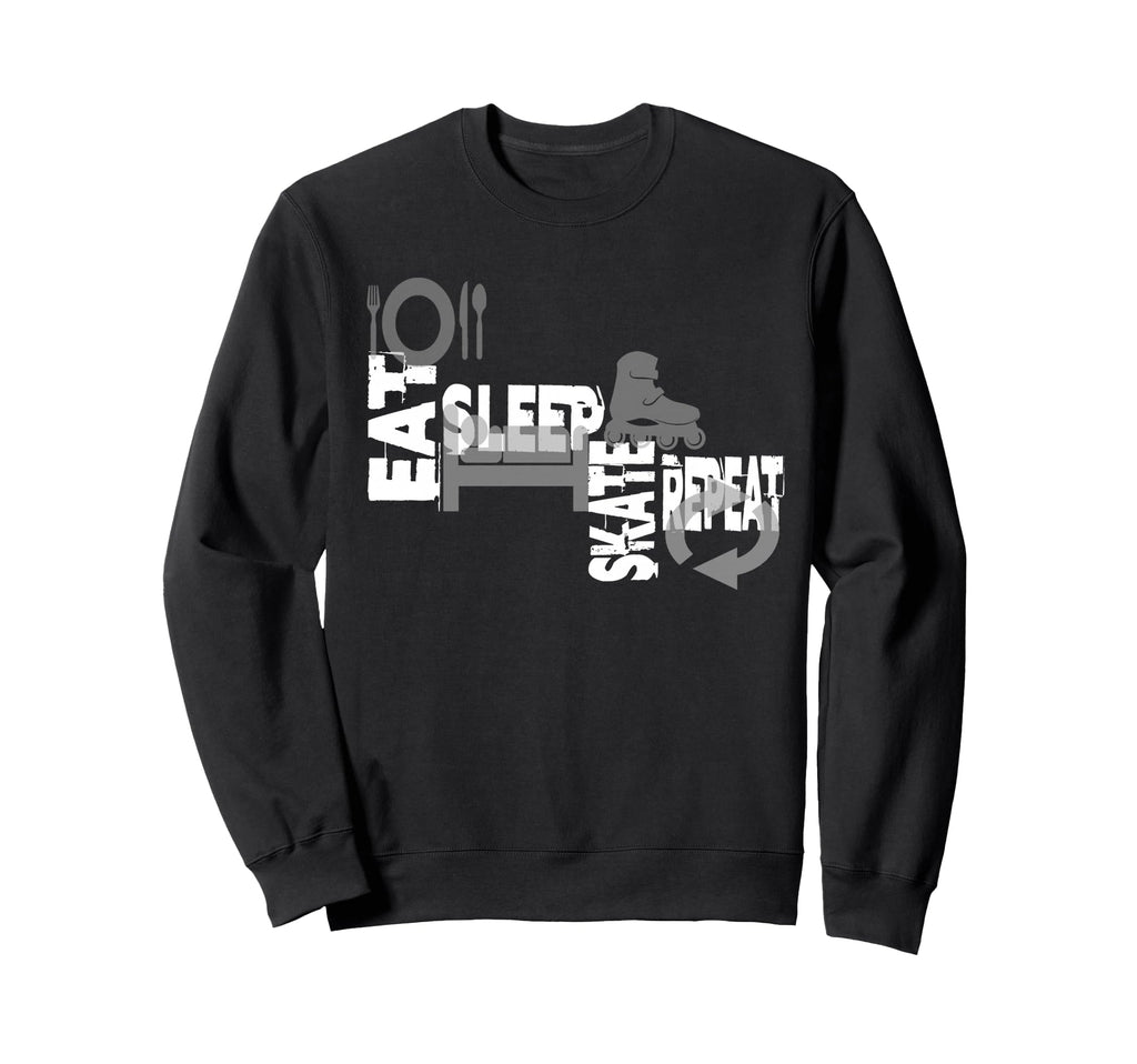 Skating Eat Sleep Skate Repeat Sweatshirt - Streetwear Style for Adults