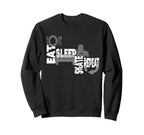 Skating Eat Sleep Skate Repeat Sweatshirt - Streetwear Style for Adults