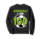 100 Year Old Birthday Soccer Themed Sweatshirt - Minimalist Print Unisex