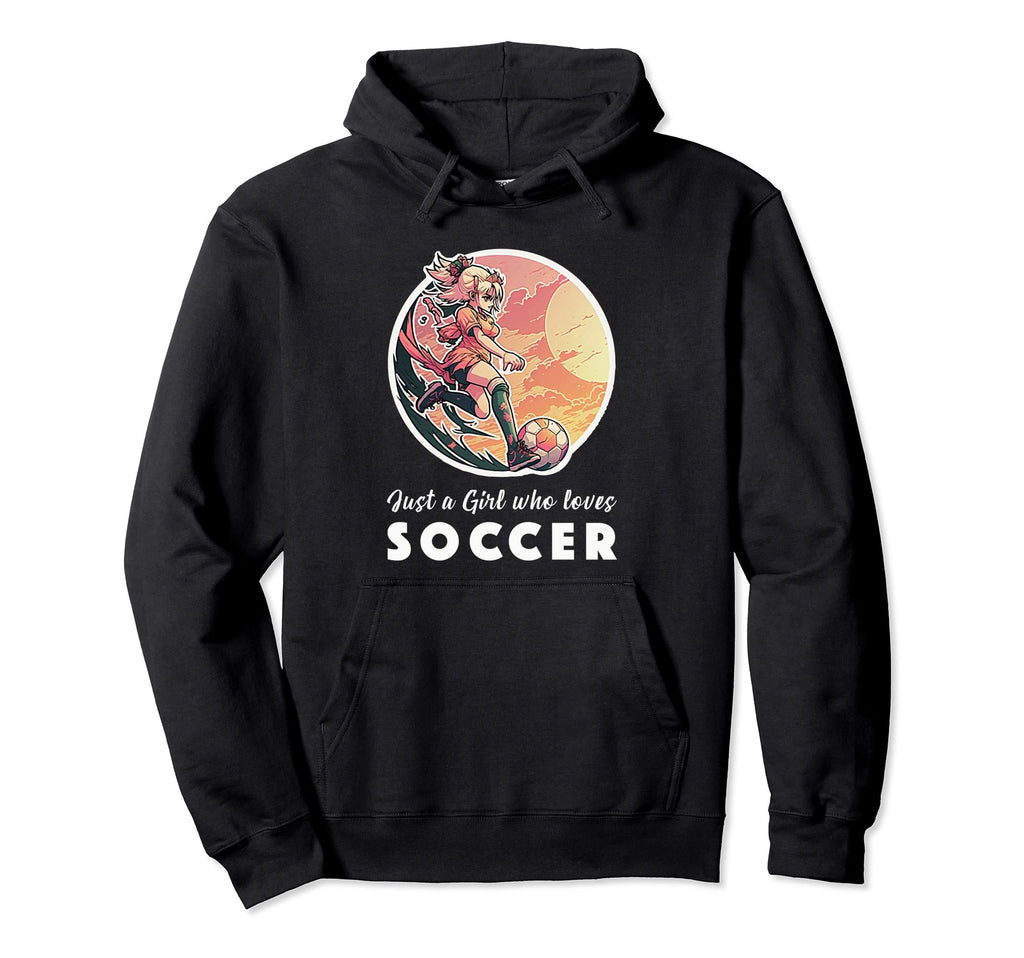 Soccer Anime Manga Unicorn Soccer Hoodie - Minimalist Print for Adults