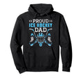 Ice Hockey Goalie Dad Father Hoodie - Minimalist Print for Adults