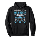 Ice Hockey Goalie Dad Father Hoodie - Minimalist Print for Adults