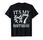 Its My Seven 7Th Birthday Soccer Bday T-Shirt - Minimalist Print Men Women