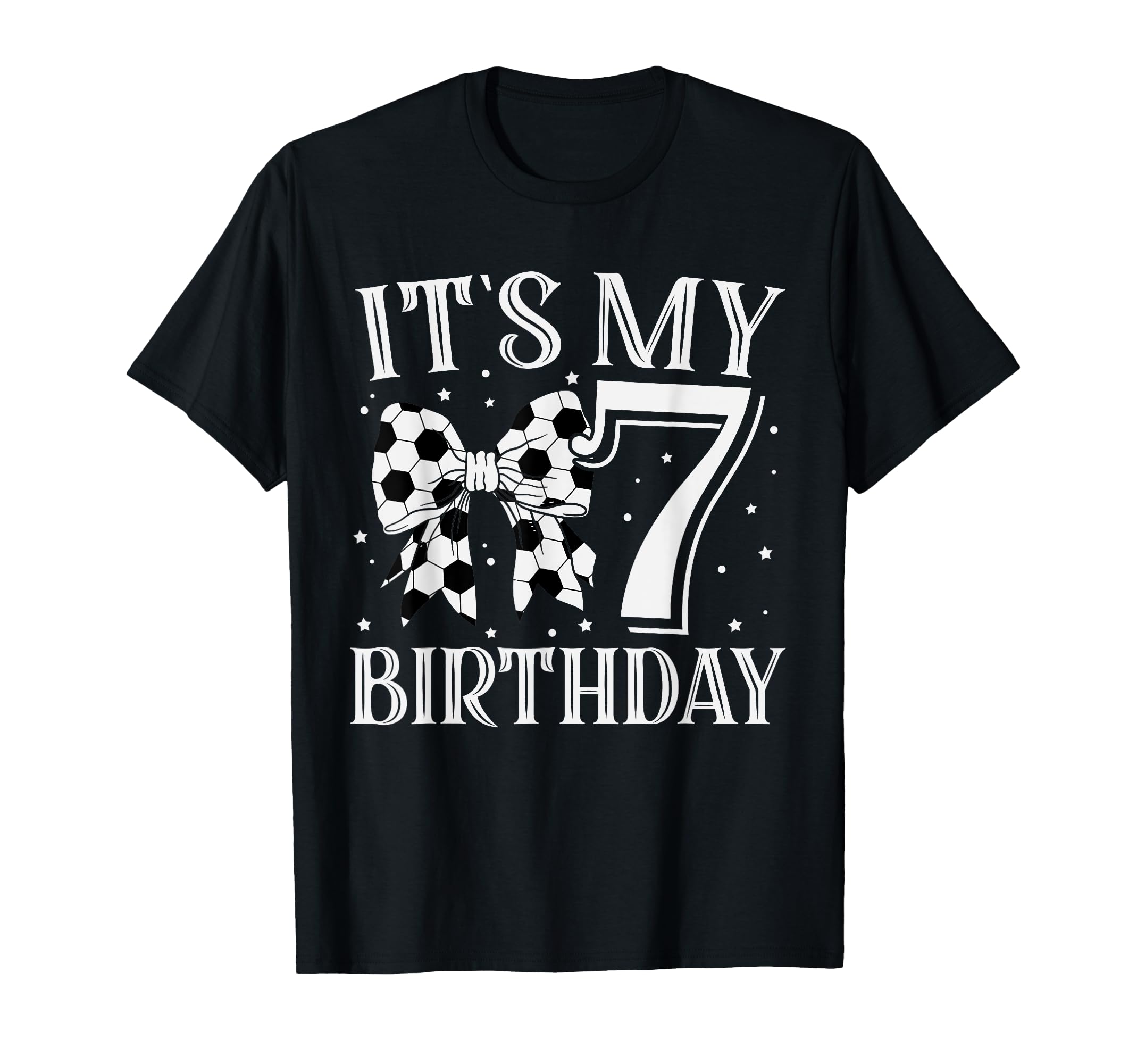 Its My Seven 7Th Birthday Soccer Bday T-Shirt - Minimalist Print Men Women