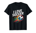 I Love Soccer Vibrant Ball Passion T-Shirt - Novelty Apparel for Adults