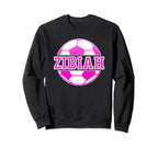 Zibiah Name Soccer Play Football Sweatshirt - Casual Everyday Wear Unisex
