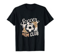 Soccer Mom Club Leopard Bow Mama Pride T-Shirt - Graphic Print Unisex