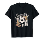 Soccer Mom Club Leopard Bow Mama Pride T-Shirt - Graphic Print Unisex