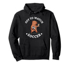 Off To Watch Soccer Mom Funny Capybara Hoodie - Streetwear Style Unisex
