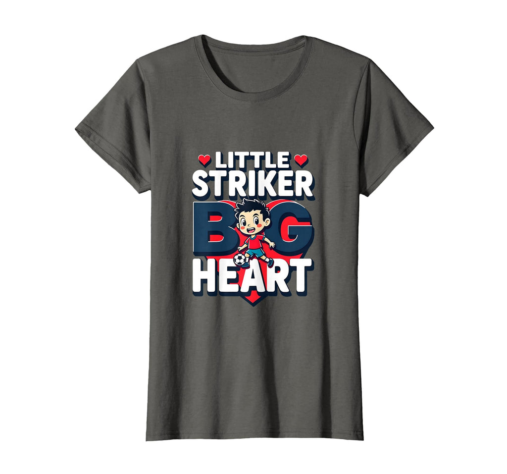 Little Striker Big Heart Soccer T-Shirt - Streetwear Style Unisex