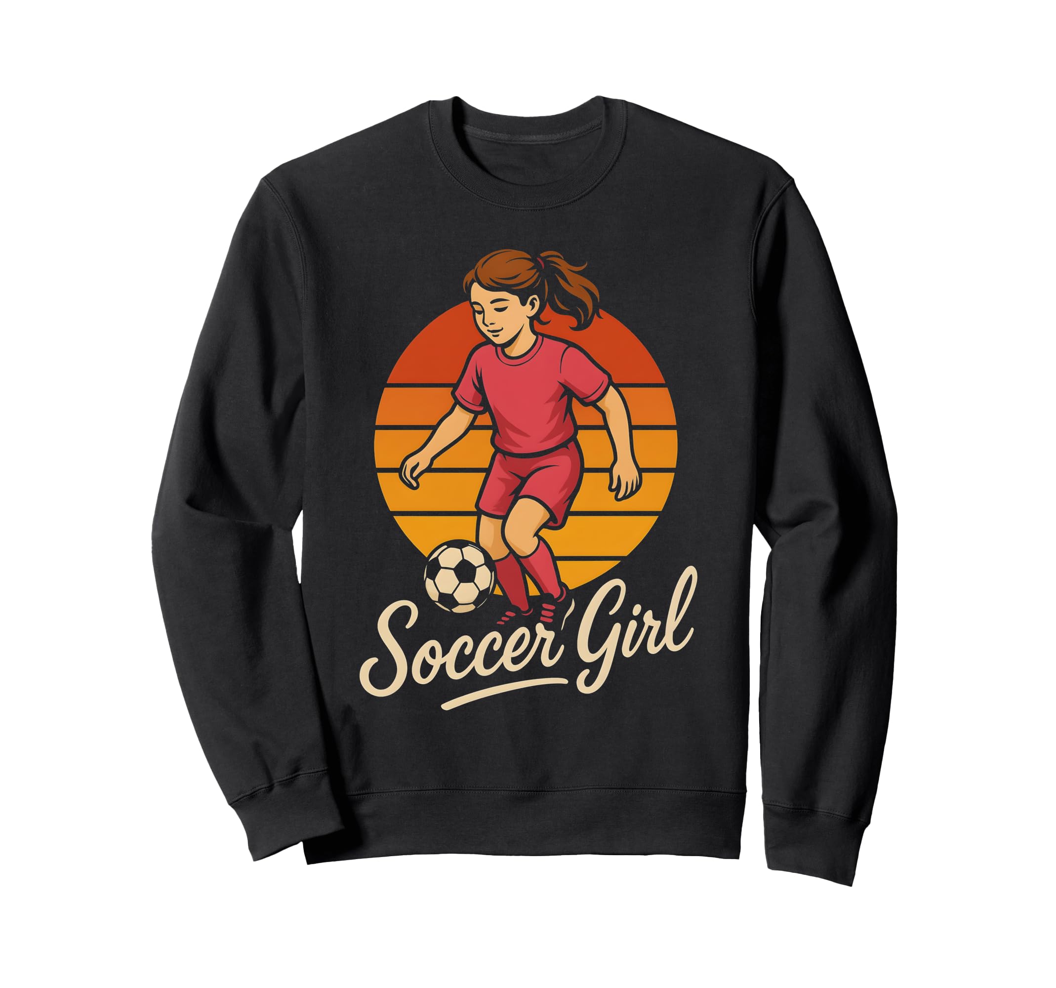 Soccer Soccer Playing Sweatshirt - Unique Graphic Men Women