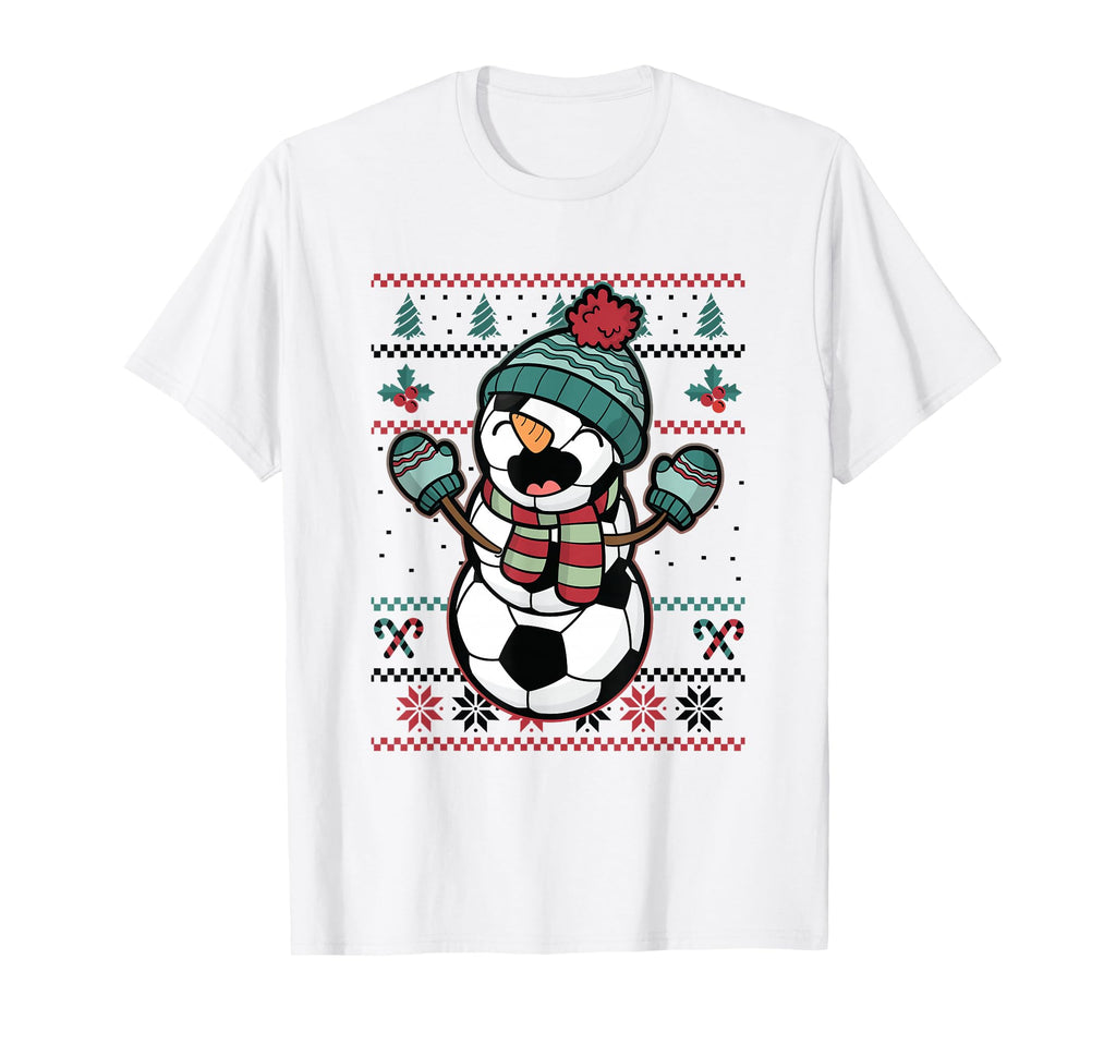 Soccer Snowman Soccer T-Shirt - Fun Novelty Design Unisex