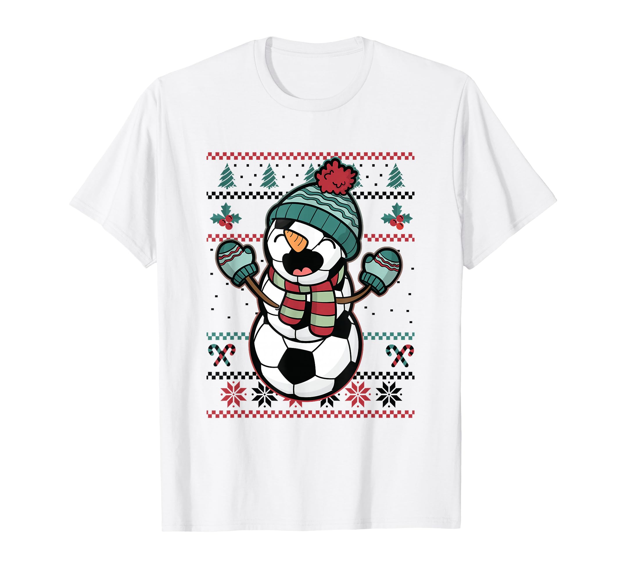 Soccer Snowman Soccer T-Shirt - Fun Novelty Design Unisex