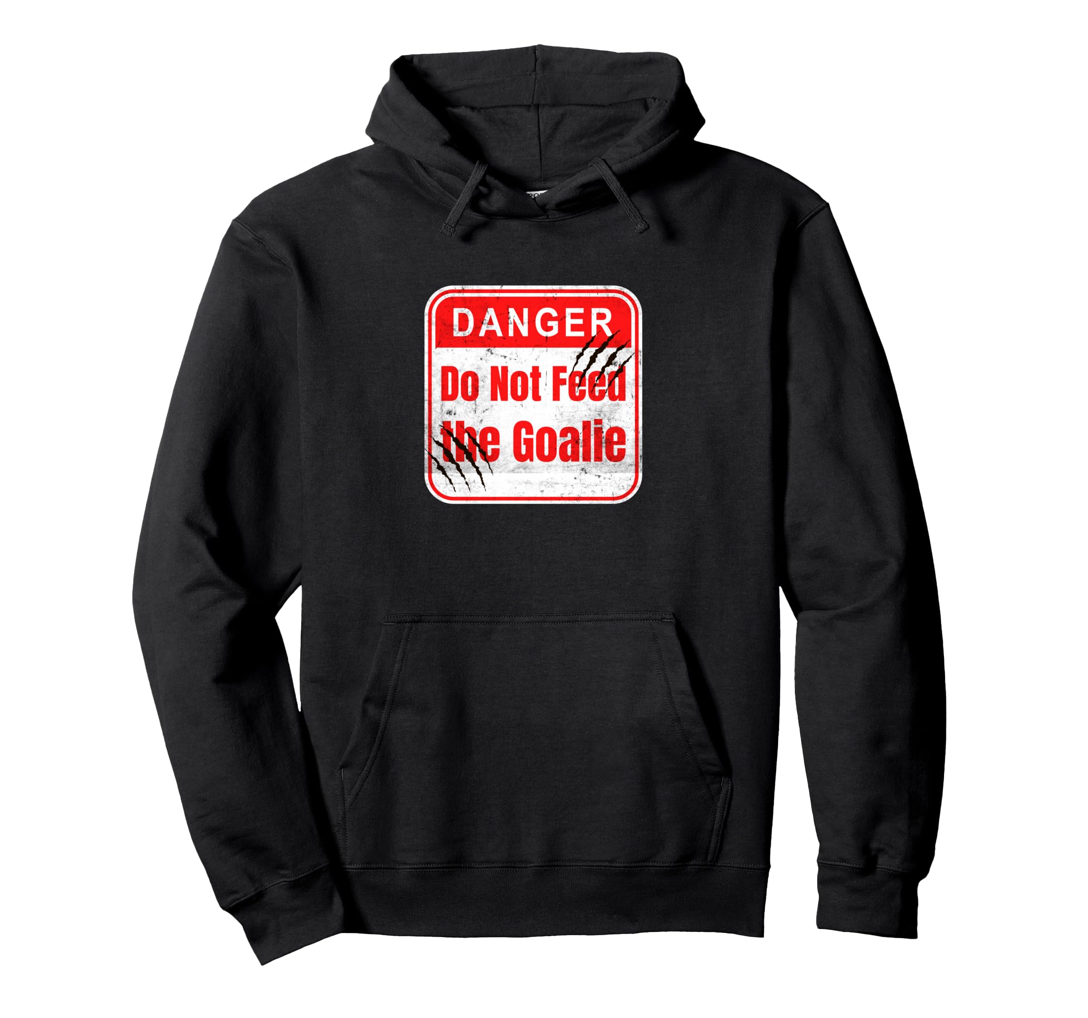 Danger Do Not Feed Goalie Hockey And Hoodie - Custom Art Print Unisex