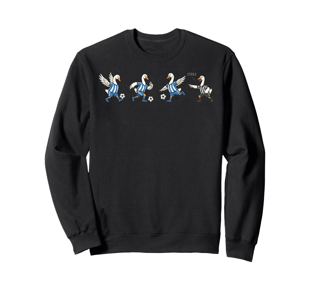 Funny Goose Soccer Geese Playing Sweatshirt - Aesthetic Graphic Men Women