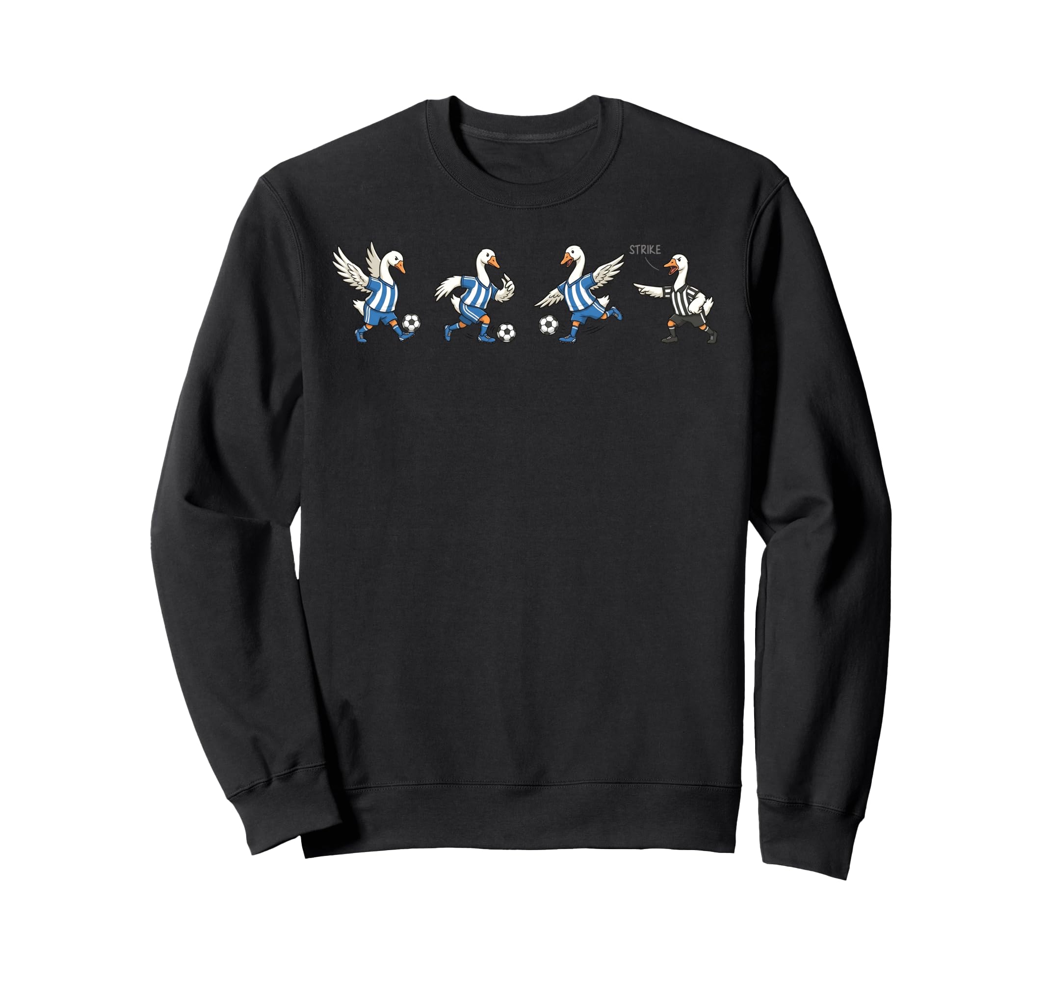Funny Goose Soccer Geese Playing Sweatshirt - Aesthetic Graphic Men Women
