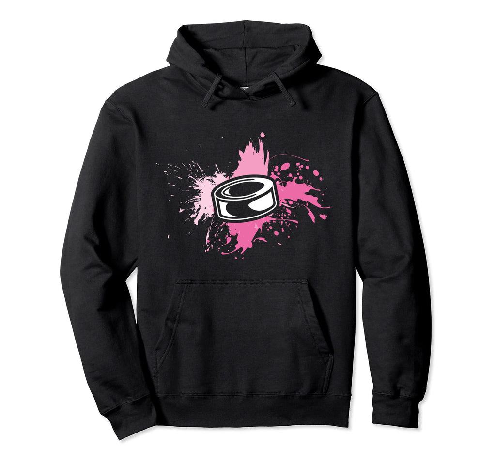 Ice Hockey Puck Winter Sport Player Hoodie - Custom Art Print Men Women