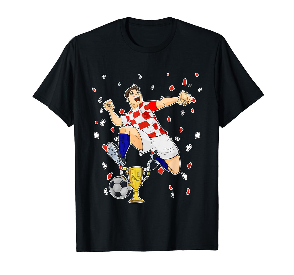 Croatian Soccer Gifts Soccer T-Shirt - Minimalist Print for Adults