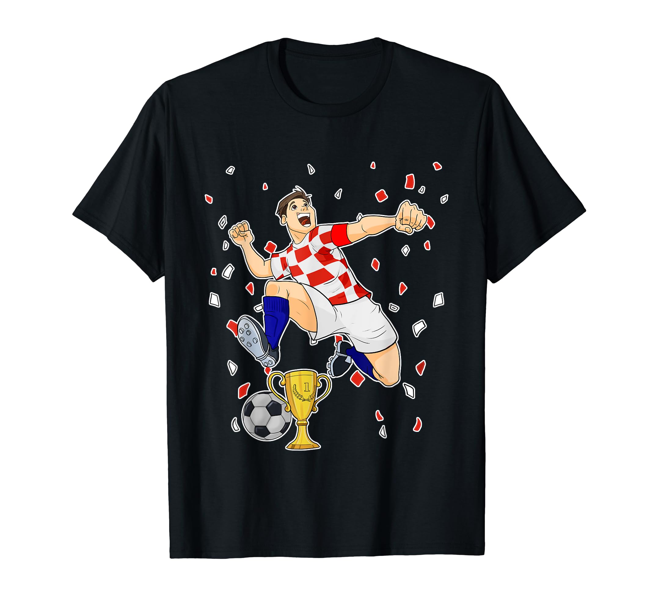 Croatian Soccer Gifts Soccer T-Shirt - Minimalist Print for Adults