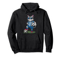 Funny Soccer Cat Cartoon Sports Fan Hoodie - Minimalist Print for Adults