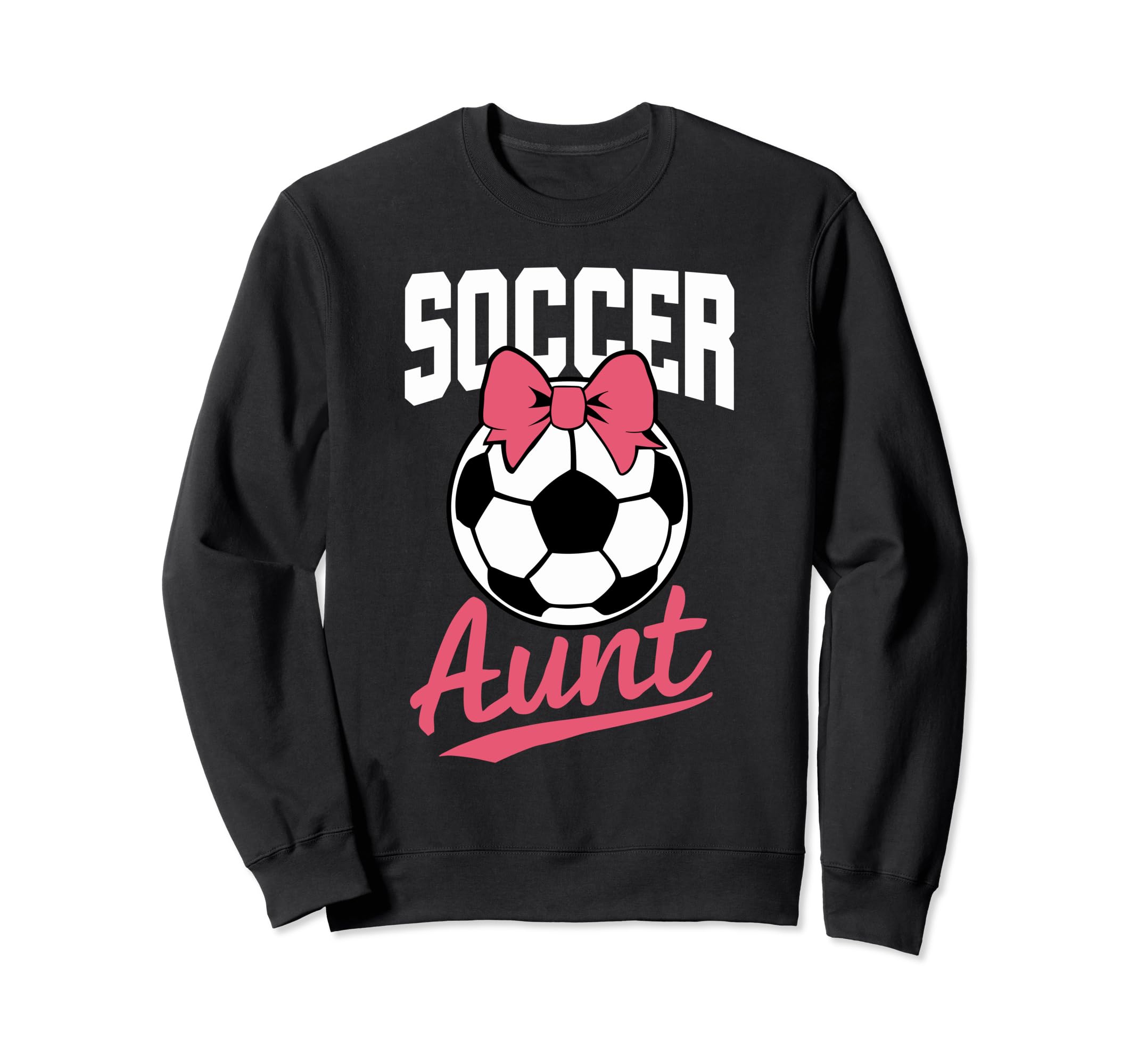 Soccer Aunt Heart Sport Lover Auntie Sweatshirt - Graphic Print for Adults