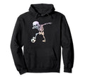 Dabbing Skeleton Halloween Soccer Hoodie - Aesthetic Graphic Men Women