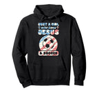 Just Who Loves Jesus And Soccer Christian Hoodie - Novelty Apparel Unisex