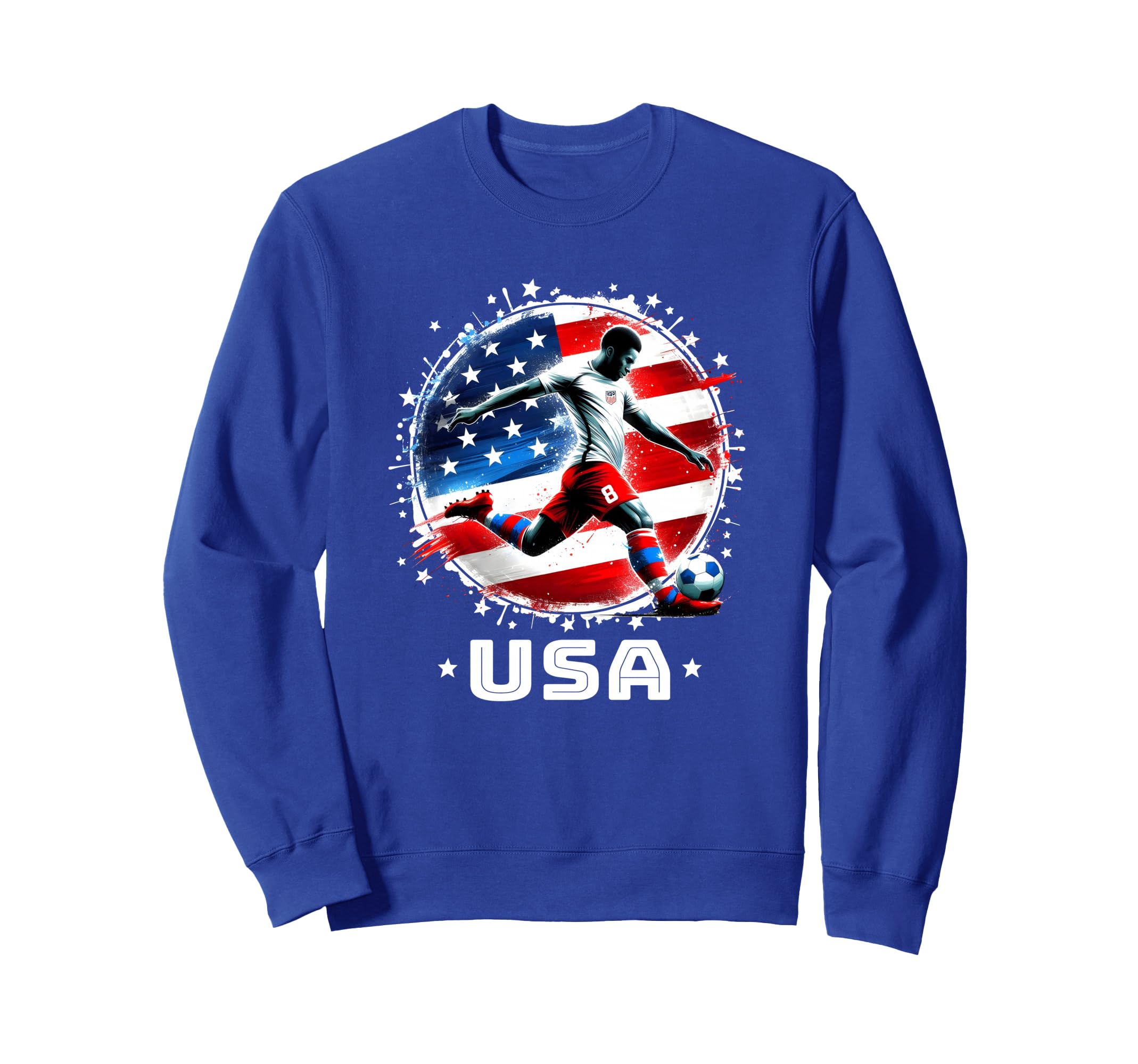 American Flag Soccer Mom Soccer Sweatshirt - Unique Graphic for Adults