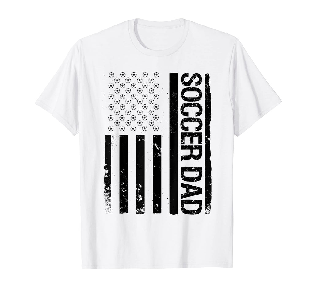 Funny Soccer Dad Usa Flag Mens T-Shirt - Fun Novelty Design Men Women