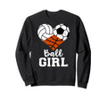 Ball Funny Volleyball Soccer Sweatshirt - Fun Novelty Design Unisex