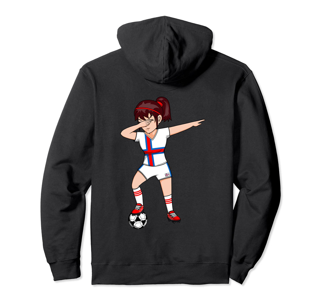 Dabbing Soccer Faroe Islands Jersey Hoodie - Graphic Print Men Women