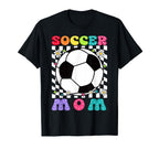 Soccer Mom Colorful Soccer Ball Mama T-Shirt - Casual Everyday Wear Unisex