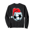 Soccer Ball Santa Hat Lights Coach Sweatshirt - Fun Novelty Design Unisex