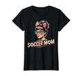 Patriotic Soccer Mom American Flag T-Shirt - Minimalist Print for Adults