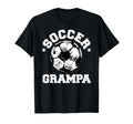 Soccer Grampa Soccer Ball Distressed T-Shirt - Custom Art Print Unisex