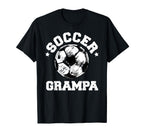 Soccer Grampa Soccer Ball Distressed T-Shirt - Custom Art Print Unisex