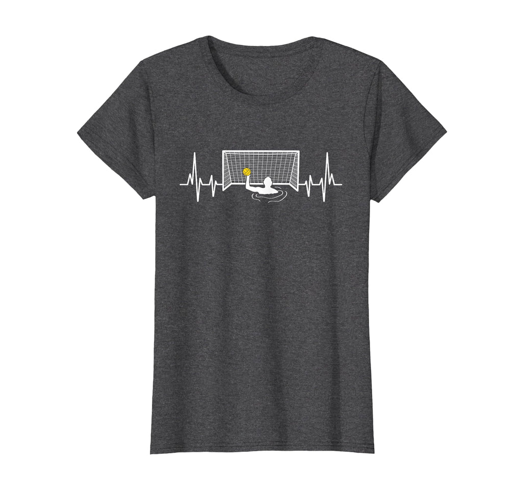 Water Polo Player Pulse Heartbeat Goalie T-Shirt - Unique Graphic Unisex