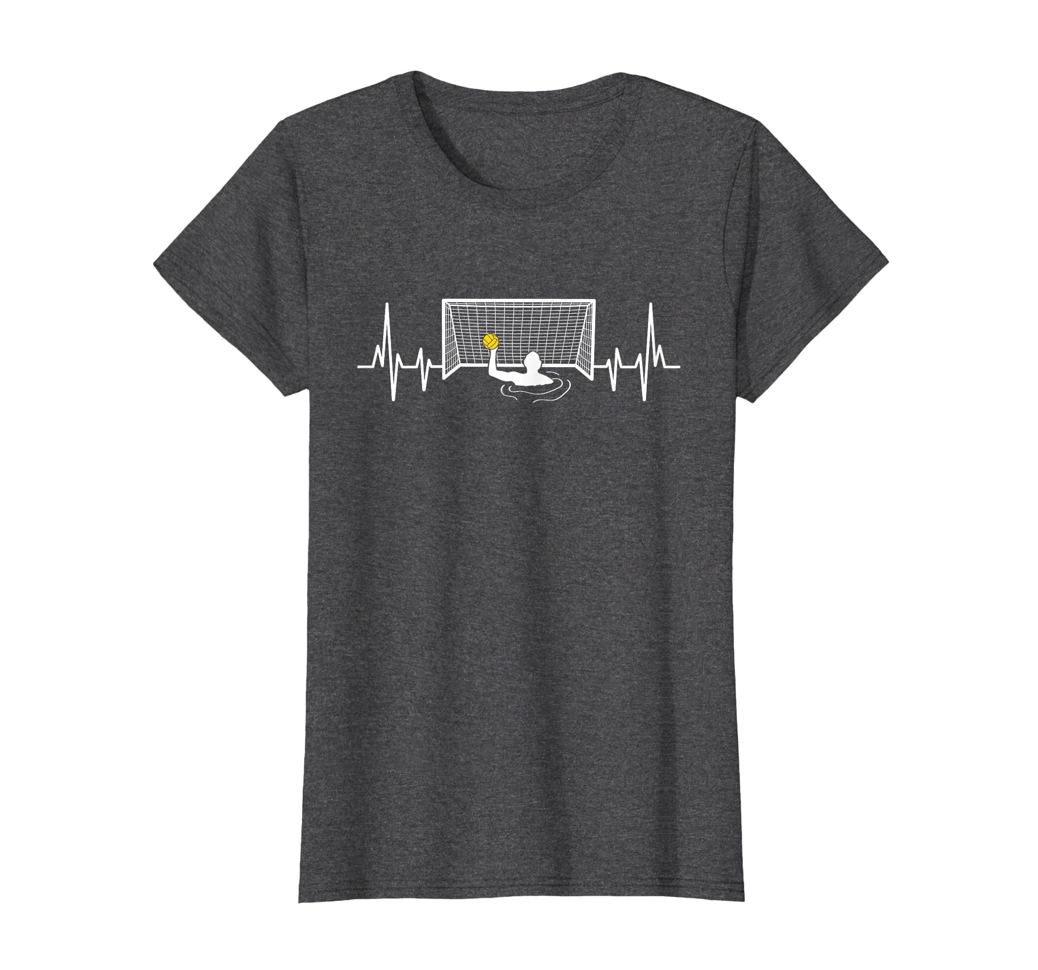 Water Polo Player Pulse Heartbeat Goalie T-Shirt - Unique Graphic Unisex