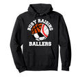 Busy Raising Ballers Funny Baseball Hoodie - Aesthetic Graphic for Adults