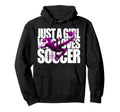 Just Who Loves Soccer Teen Soccer Hoodie - Minimalist Print for Adults