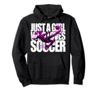 Just Who Loves Soccer Teen Soccer Hoodie - Minimalist Print for Adults
