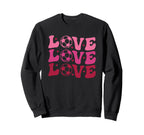 Soccer Valentines Day Groovy Sports Sweatshirt - Streetwear Style Unisex