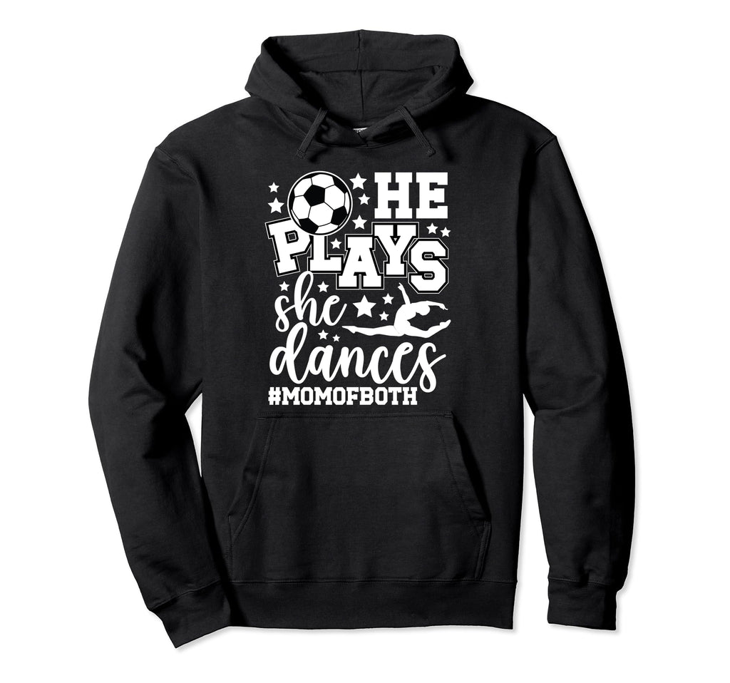 Mom Both Dancing Soccer Mom Dancer Hoodie - Unique Graphic for Adults
