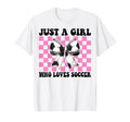 Just Who Loves Soccer Coquette Bow T-Shirt - Fun Novelty Design Men Women