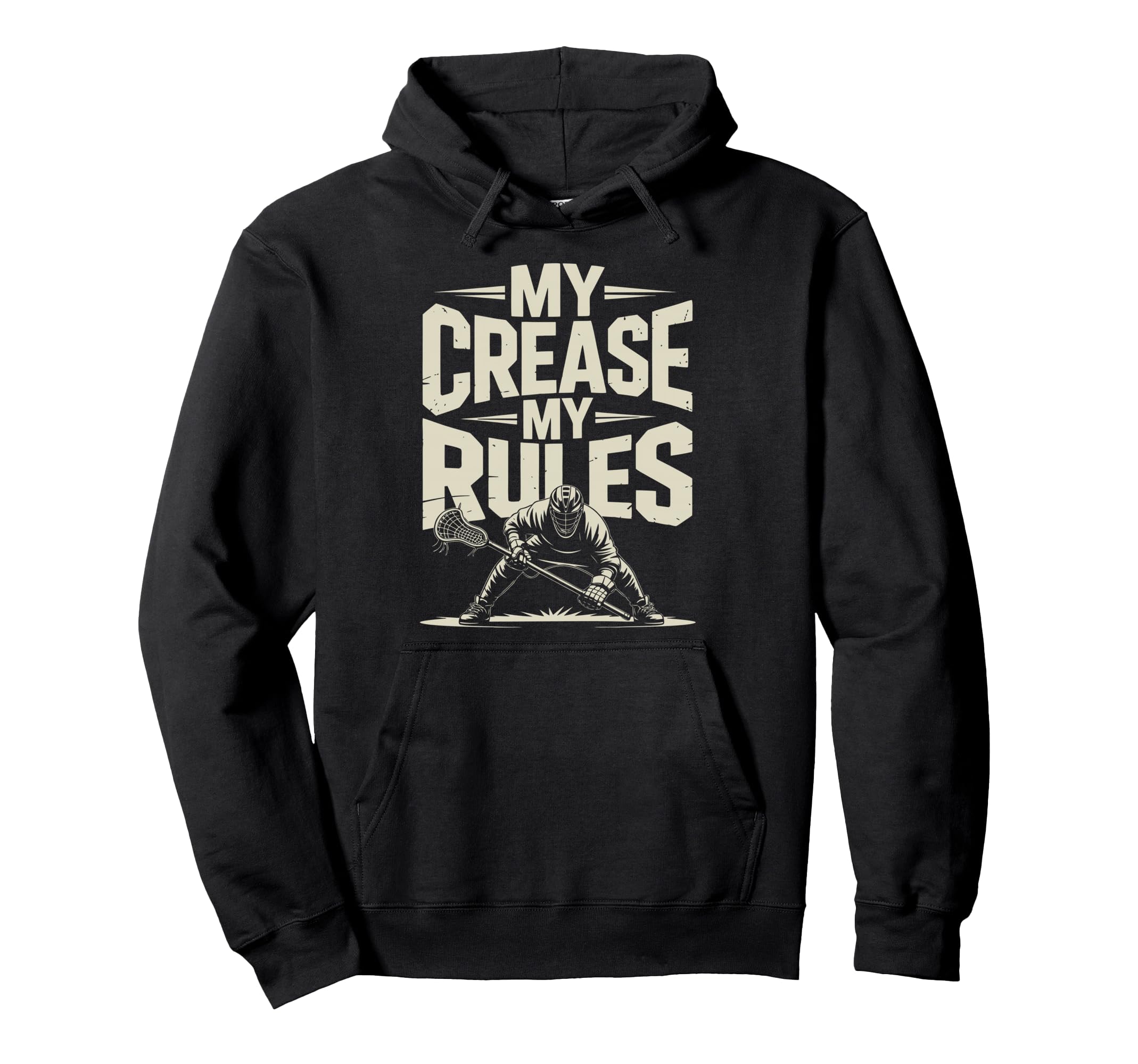 Lacrosse Crease Lax Goalie Hoodie - Trendy Graphic Unisex