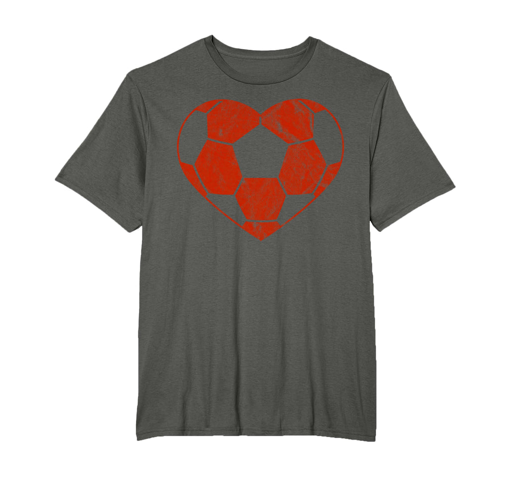 Football Heart Gift Soccer Player T-Shirt - Novelty Apparel for Adults
