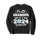Proud Grandpa 2024 Senior Funny Sweatshirt - Trendy Graphic Men Women