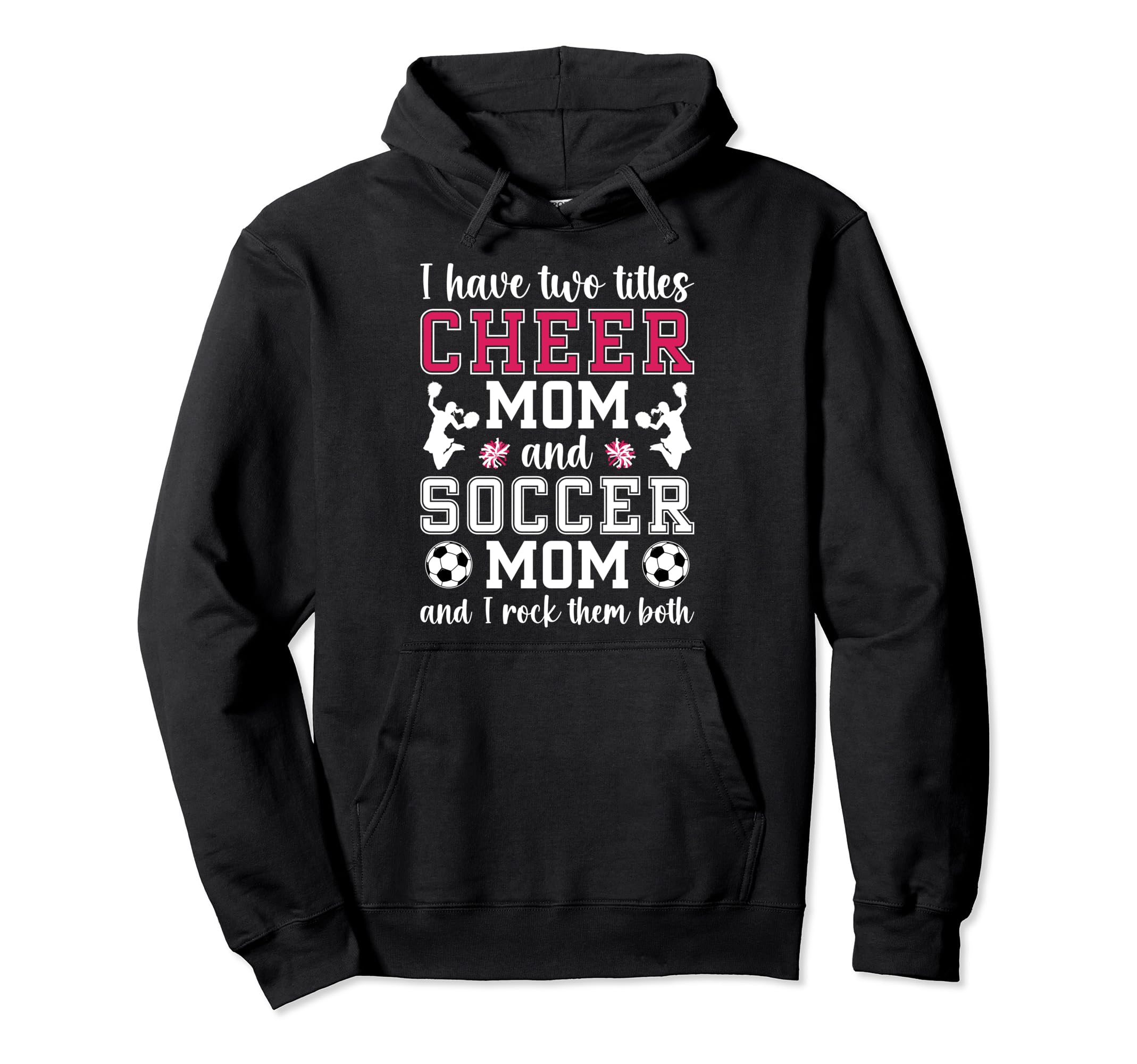 Cheer And Soccer Mom Soccer Player Hoodie - Fun Novelty Design Men Women